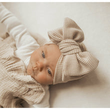 Load image into Gallery viewer, Oversized Topknot - Beige Waffle