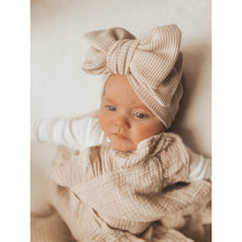 Load image into Gallery viewer, Oversized Topknot - Beige Waffle
