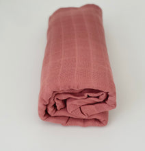 Load image into Gallery viewer, Organic Cotton &amp; Bamboo Swaddle - Plum
