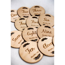 Load image into Gallery viewer, Wooden Monthly Milestone Discs - Fern
