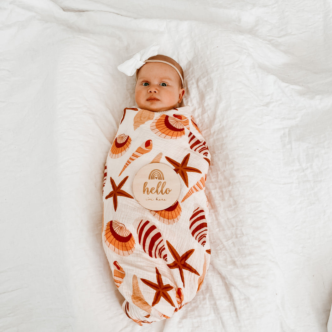 Organic Cotton Swaddle - Shell