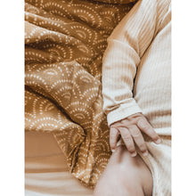 Load image into Gallery viewer, Organic Cotton &amp; Bamboo Swaddle - Burnt Honey
